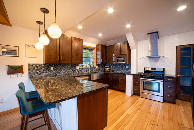 a nicely refinished kitchen